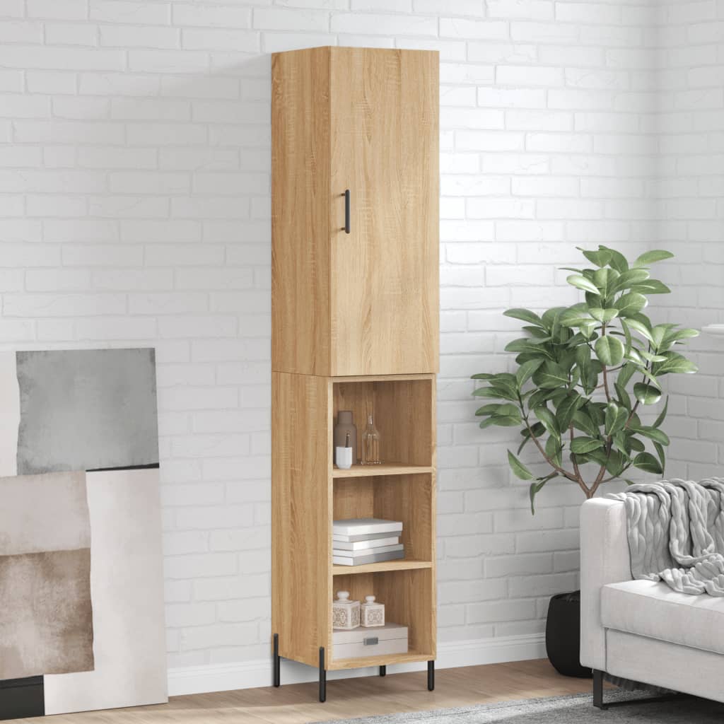 Highboard 34,5X34X180 Cm Holzwerkstoff