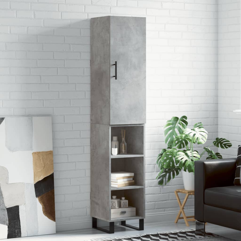 Highboard 34,5X34X180 Cm Holzwerkstoff