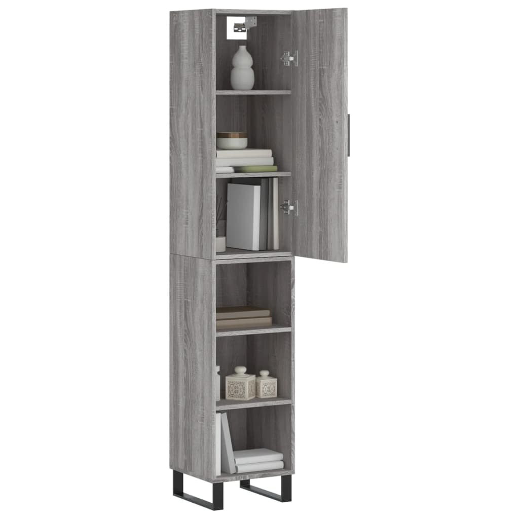 Highboard 34,5X34X180 Cm Holzwerkstoff