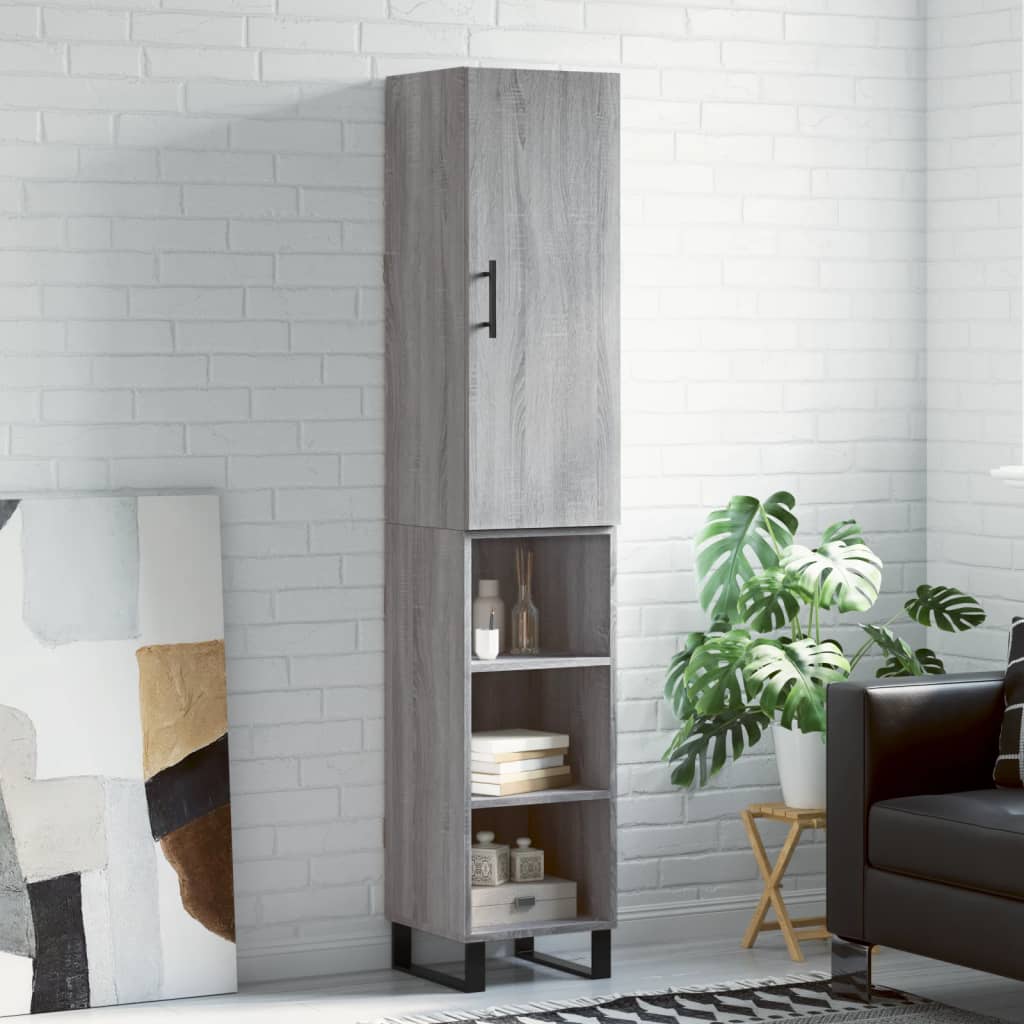 Highboard 34,5X34X180 Cm Holzwerkstoff