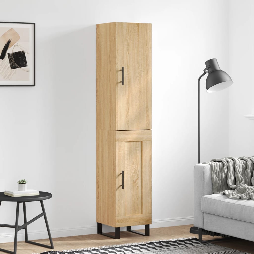 Highboard 34,5X34X180 Cm Holzwerkstoff