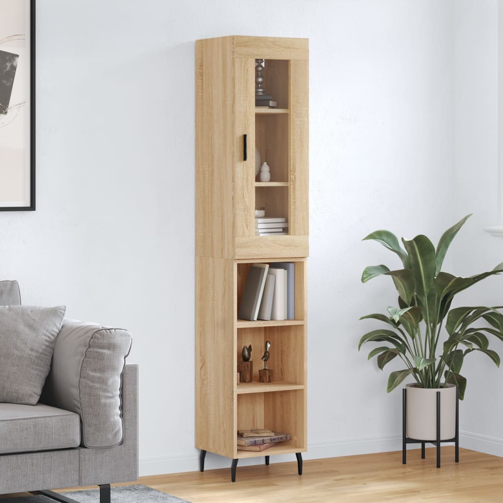 Highboard 34,5X34X180 Cm Holzwerkstoff