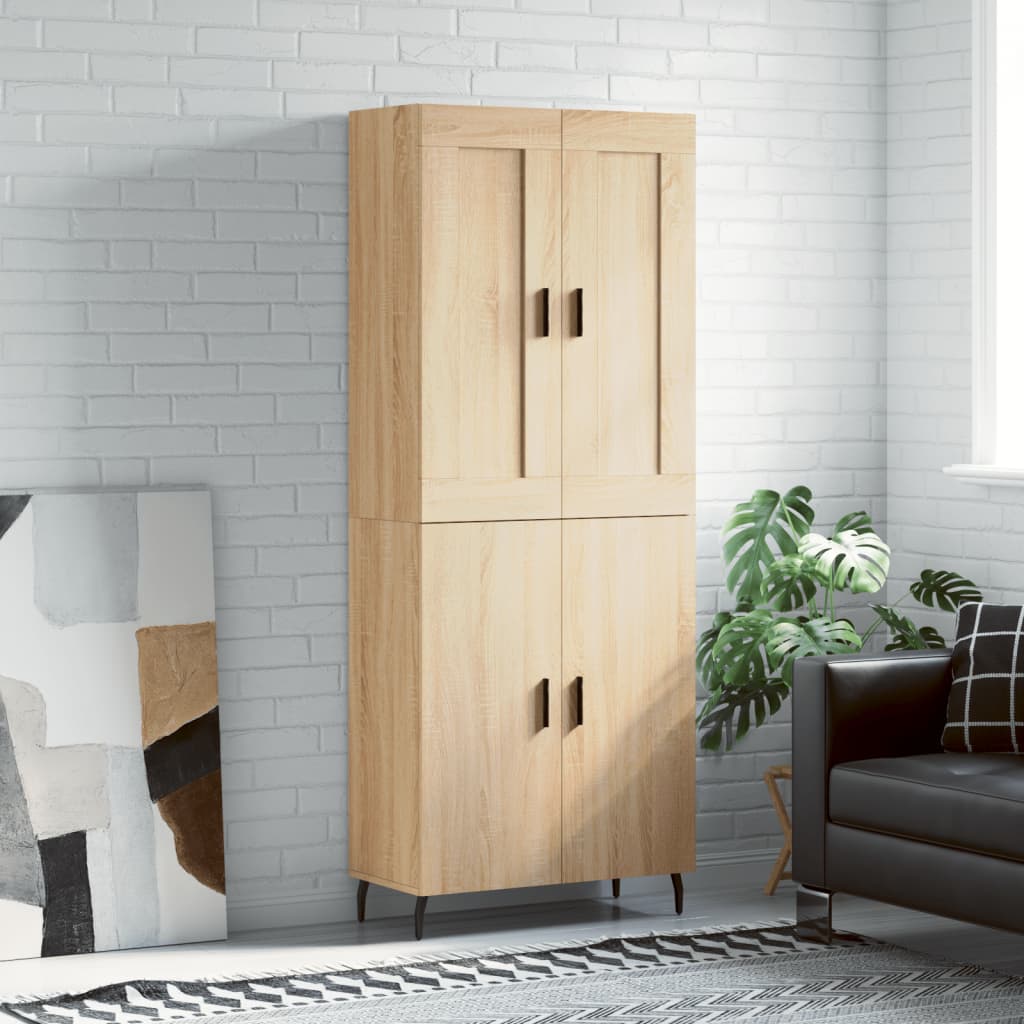 Highboard 2 Pcs 69,5 X 34 X 180 Cm Holzwerkstoff