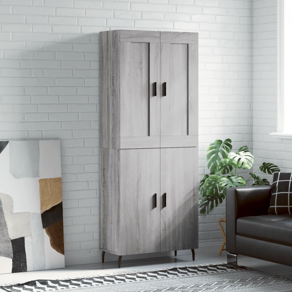 Highboard 2 Pcs 69,5 X 34 X 180 Cm Holzwerkstoff