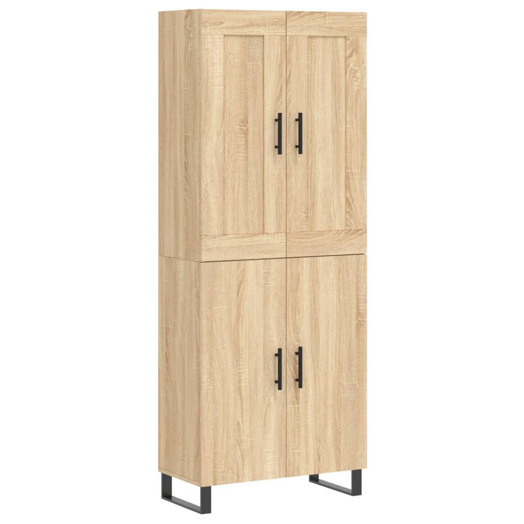 Highboard Sonoma-Eiche 69,5X34X180 Cm Holzwerkstoff