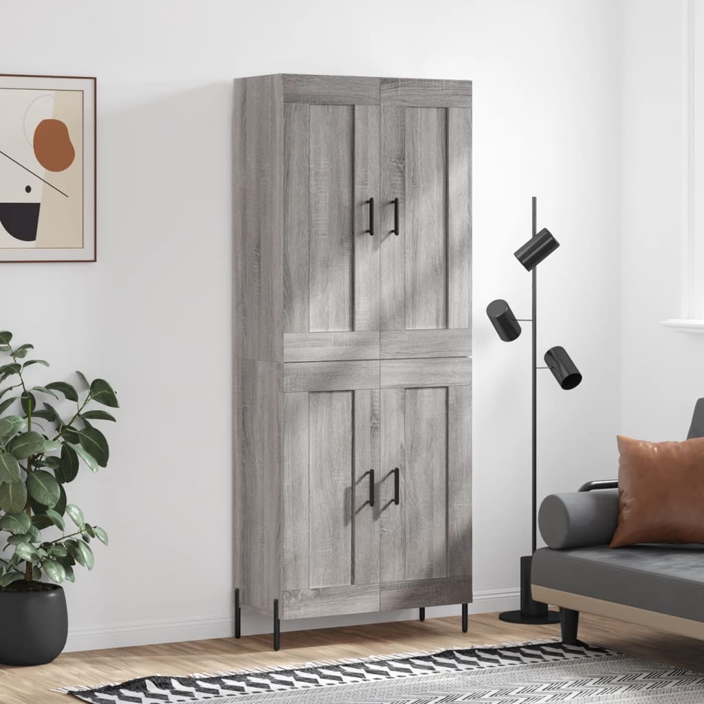 Highboard 69,5X34X180 Cm Holzwerkstoff