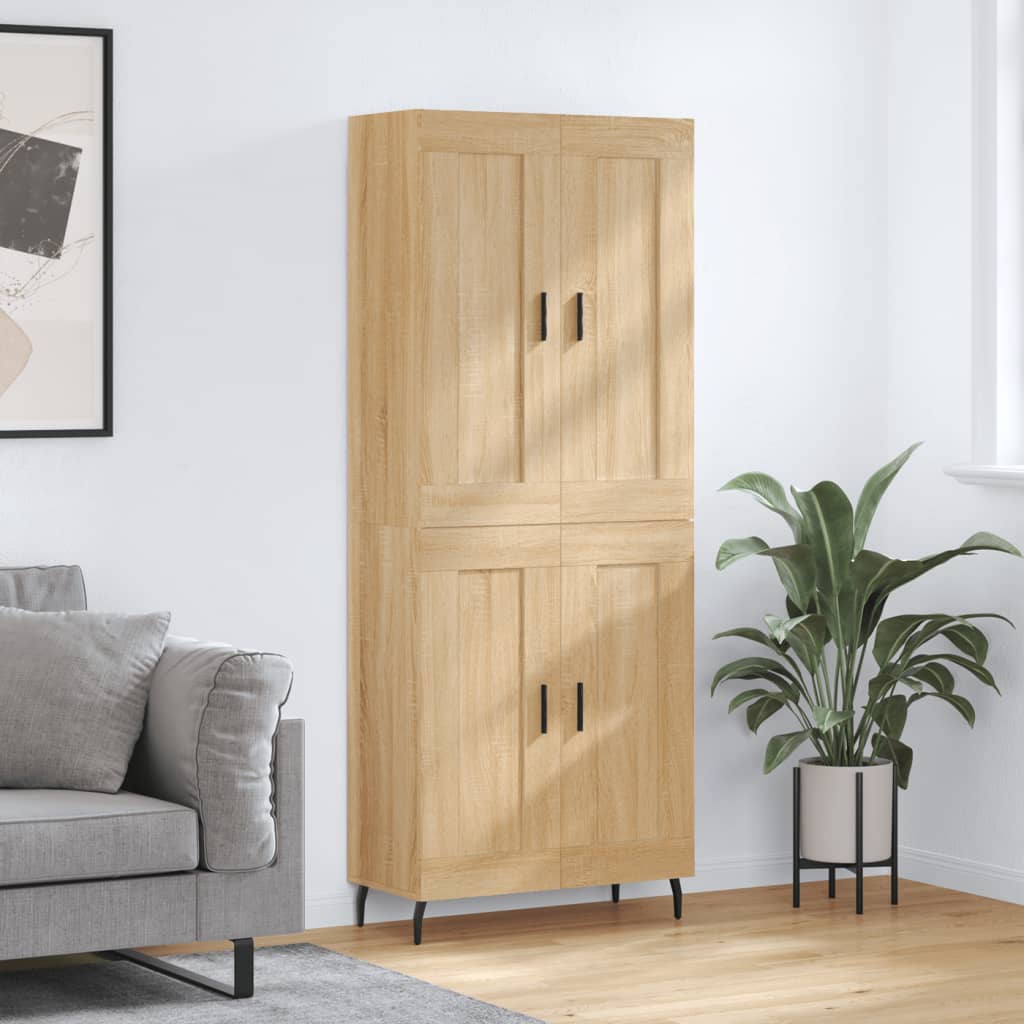 Highboard 2 Pcs 69,5 X 34 X 180 Cm Holzwerkstoff