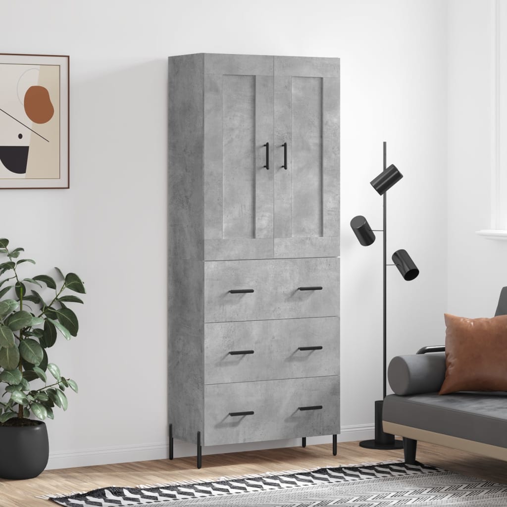 Highboard 69,5X34X180 Cm Holzwerkstoff