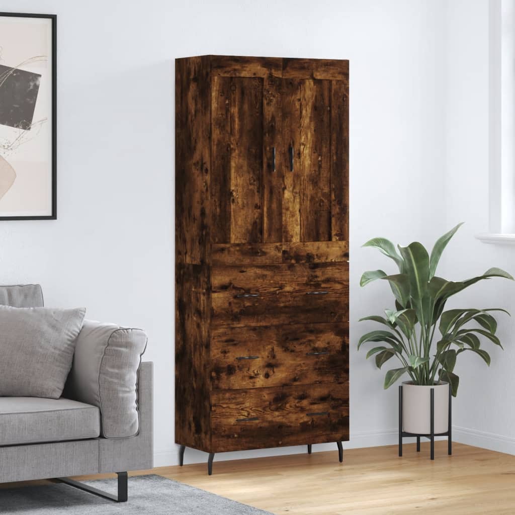 Highboard 2 Pcs 69,5 X 34 X 180 Cm Holzwerkstoff