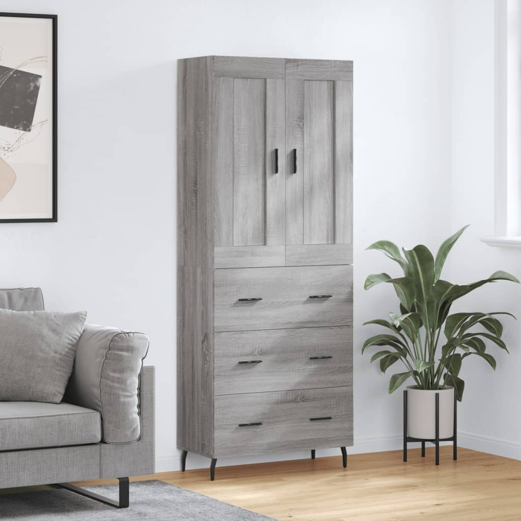 Highboard 2 Pcs 69,5 X 34 X 180 Cm Holzwerkstoff