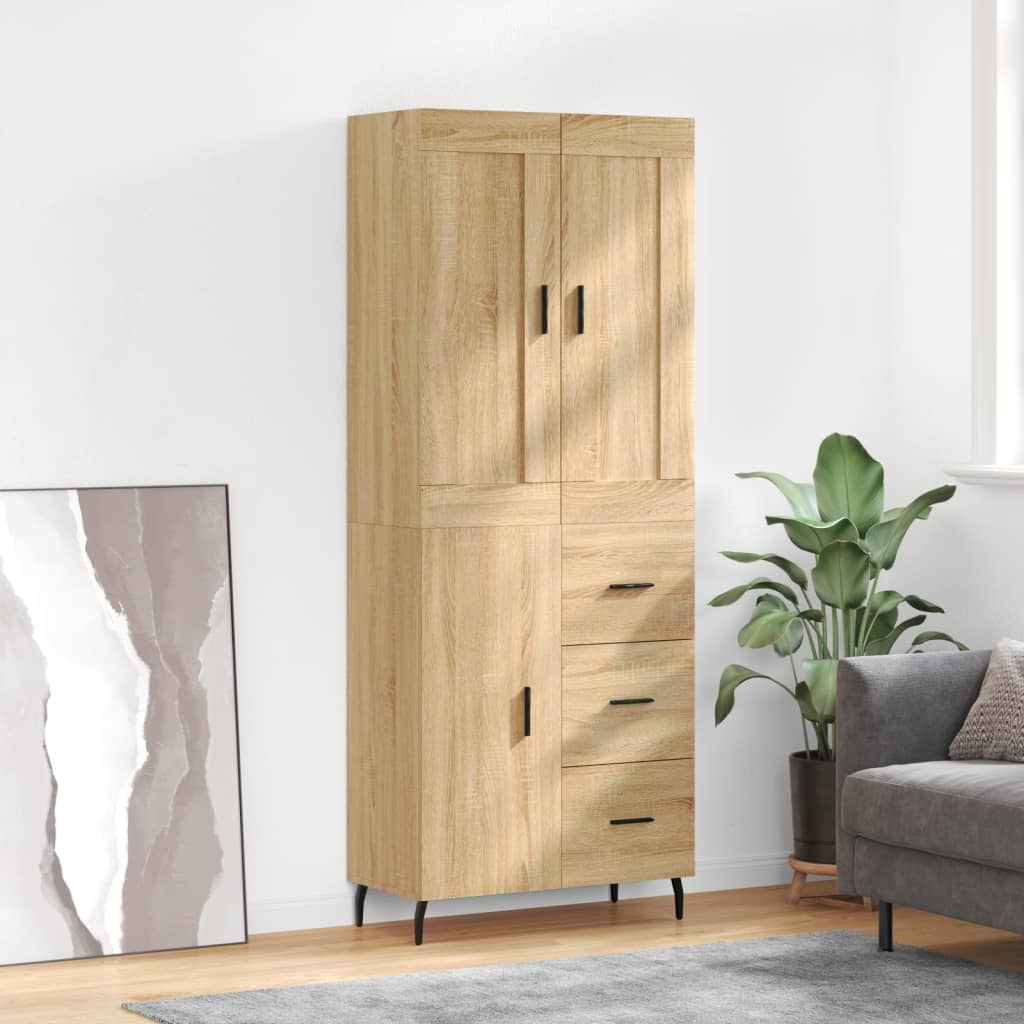 Highboard 2 Pcs 69,5 X 34 X 180 Cm Holzwerkstoff