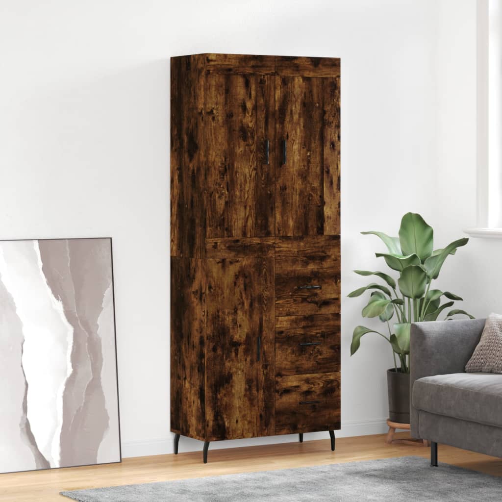 Highboard 2 Pcs 69,5 X 34 X 180 Cm Holzwerkstoff