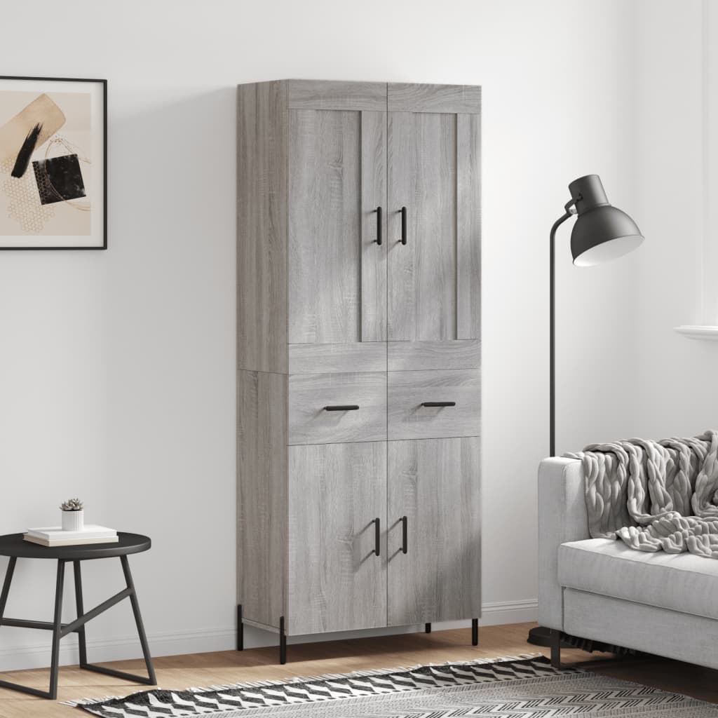 Highboard 69,5X34X180 Cm Holzwerkstoff