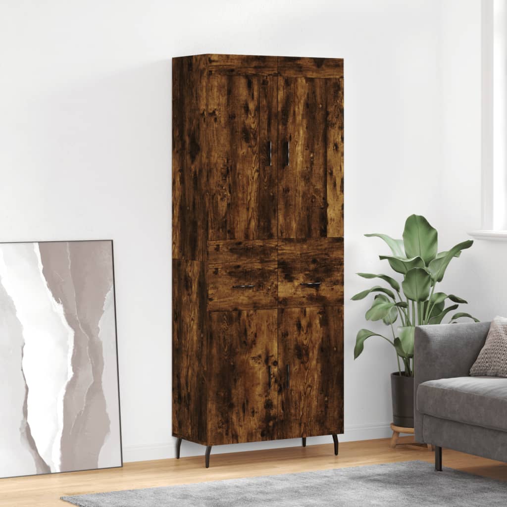 Highboard 2 Pcs 69,5 X 34 X 180 Cm Holzwerkstoff