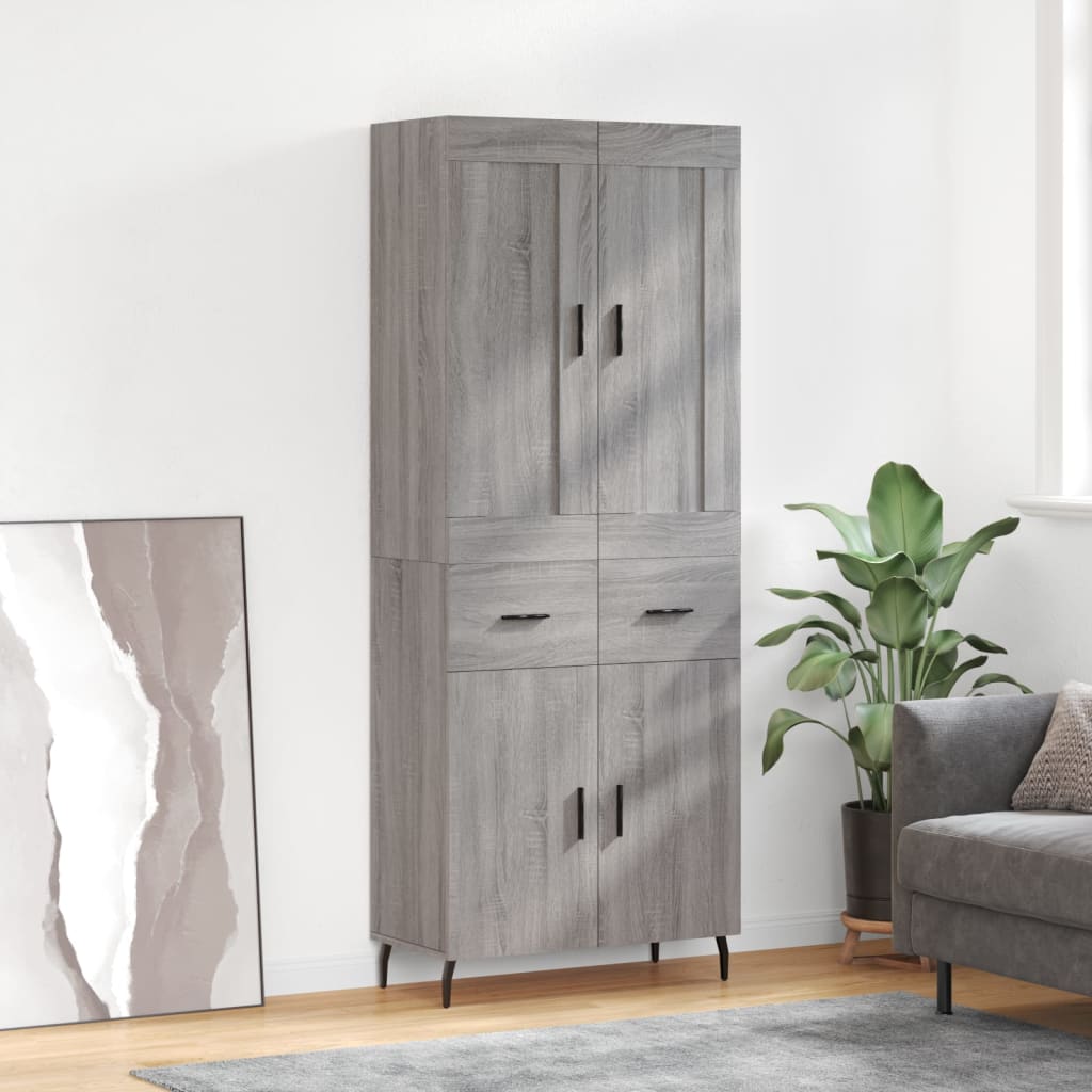 Highboard 2 Pcs 69,5 X 34 X 180 Cm Holzwerkstoff