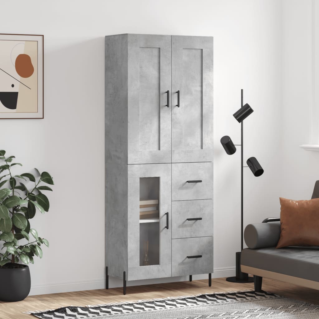 Highboard 69,5X34X180 Cm Holzwerkstoff