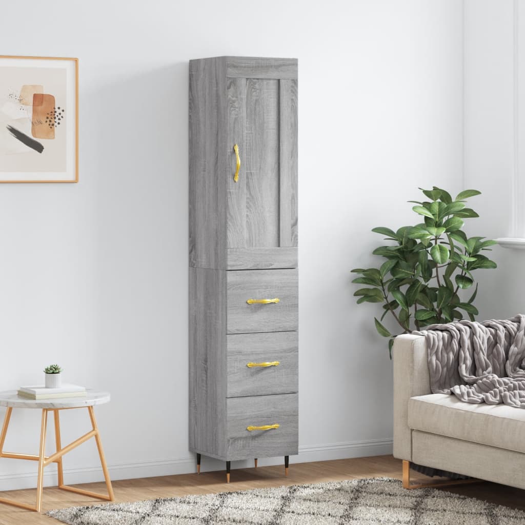 Highboard 34,5X34X180 Cm Holzwerkstoff
