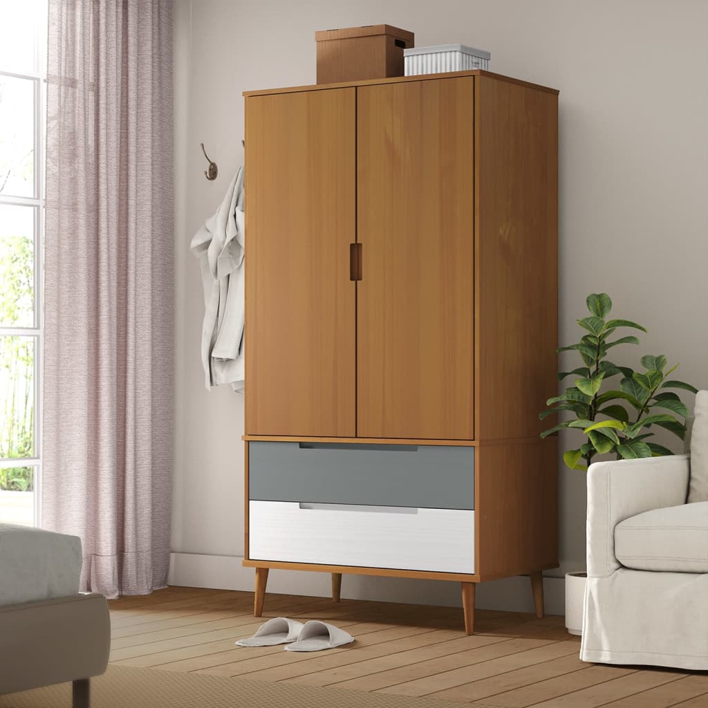 Kleiderschrank Molde 90 X 55 X 175 Cm