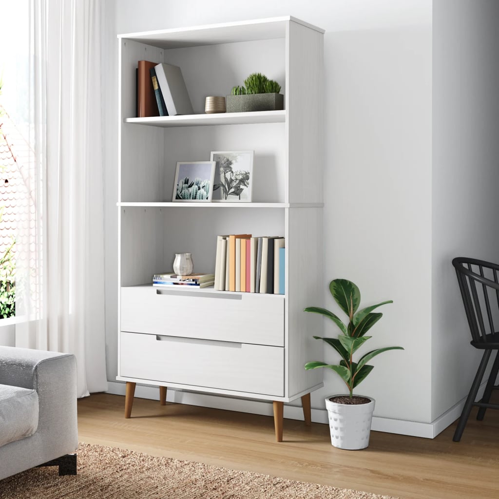 Bücherregal Molde 85 X 35 X 170,5 Cm Massives Kiefernholz