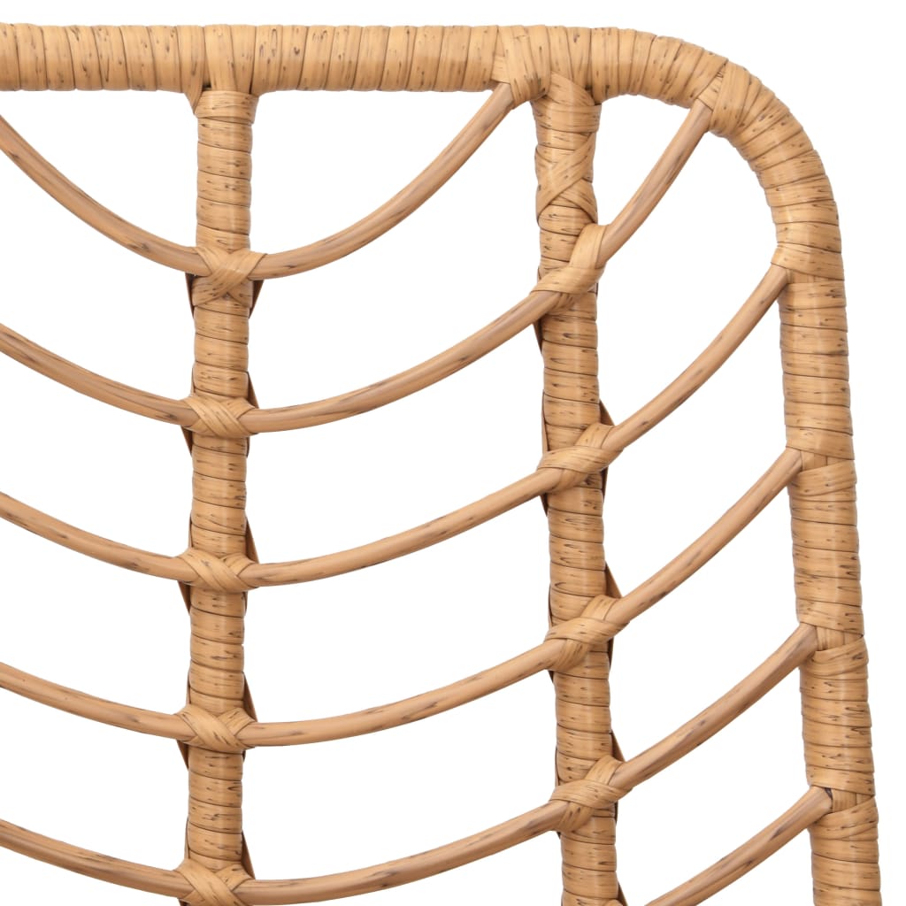 Barhocker 2 Stk. 45X56X103,5 Cm Pe-Rattan Und Stahl