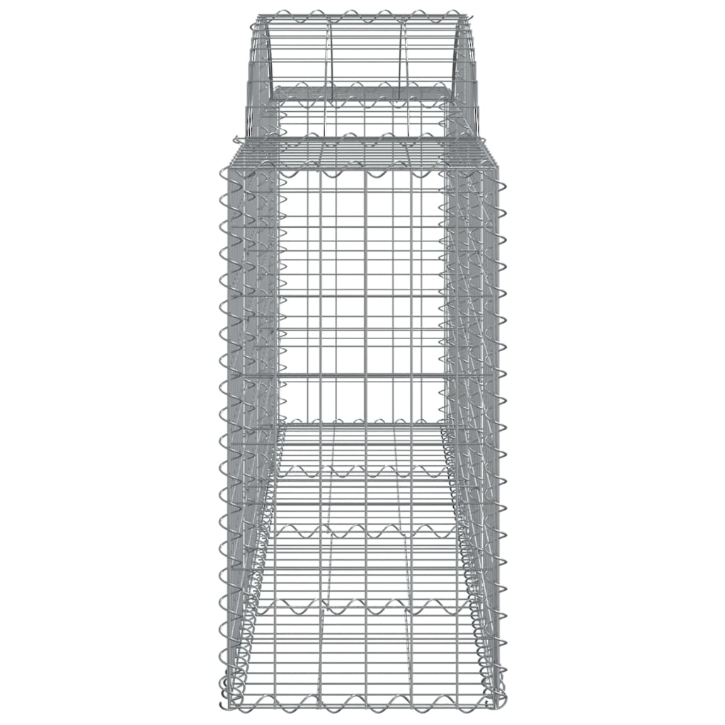 Gabionen Mit Hochbogen 25 Stk. 200X50X80/100Cm Verzinktes Eisen