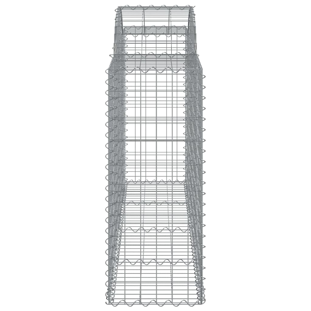 Gabionen Mit Hochbogen 13 Stk 200X50X100/120Cm Verzinktes Eisen