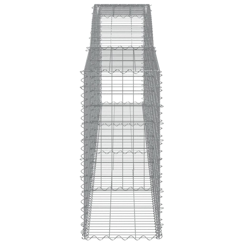 Gabionen Mit Hochbogen 2 Stk. 400X50X100/120Cm Verzinktes Eisen