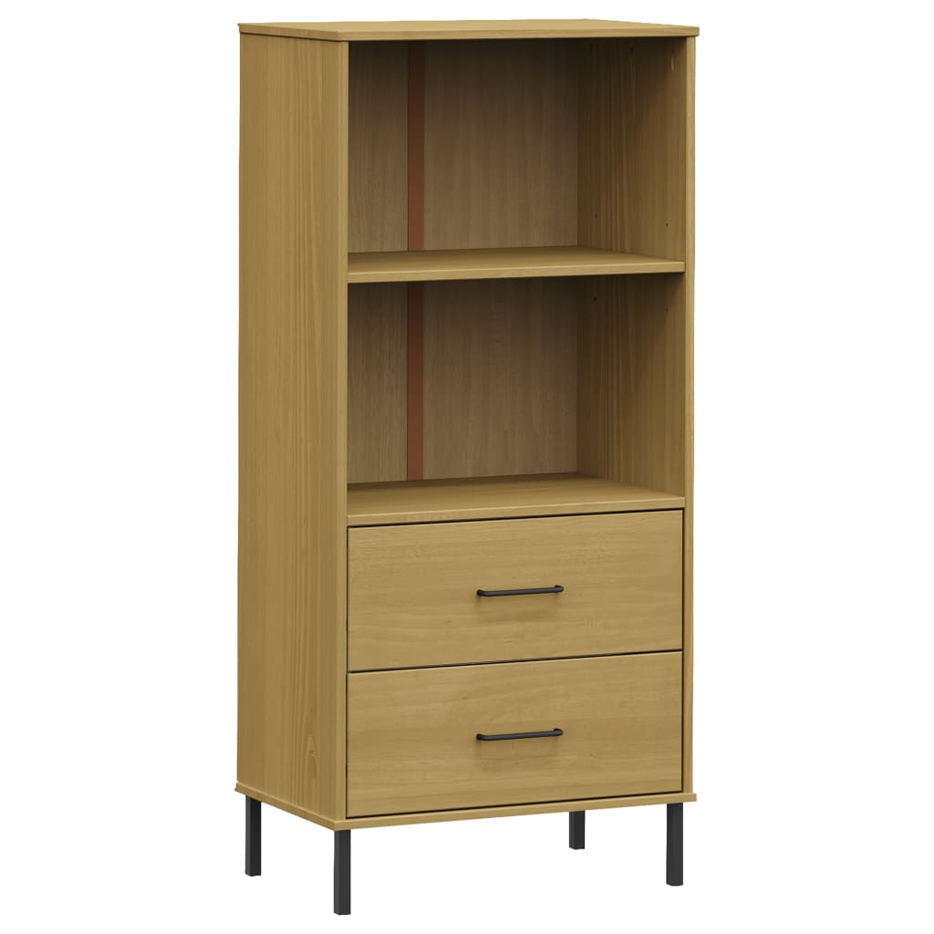 Bücherregal Oslo 2 Schubladen 60X35X128,5 Cm Massivholz