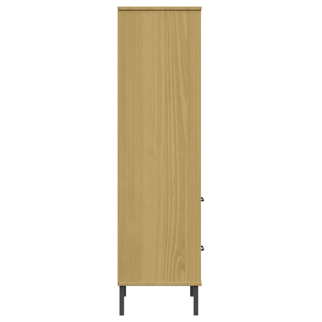 Bücherregal Oslo 2 Schubladen 60X35X128,5 Cm Massivholz