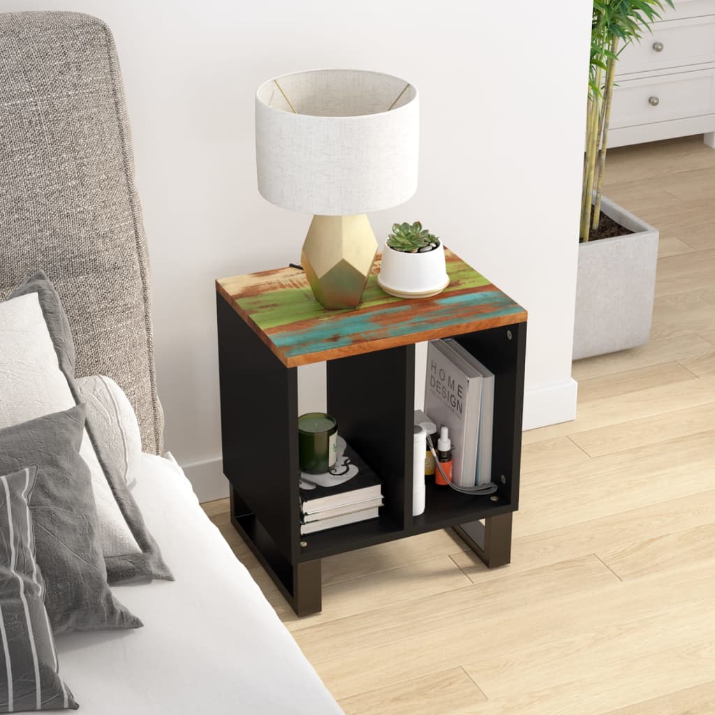 Beistelltisch 40X31X46 Cm Altholz Massiv & Holzwerkstoff