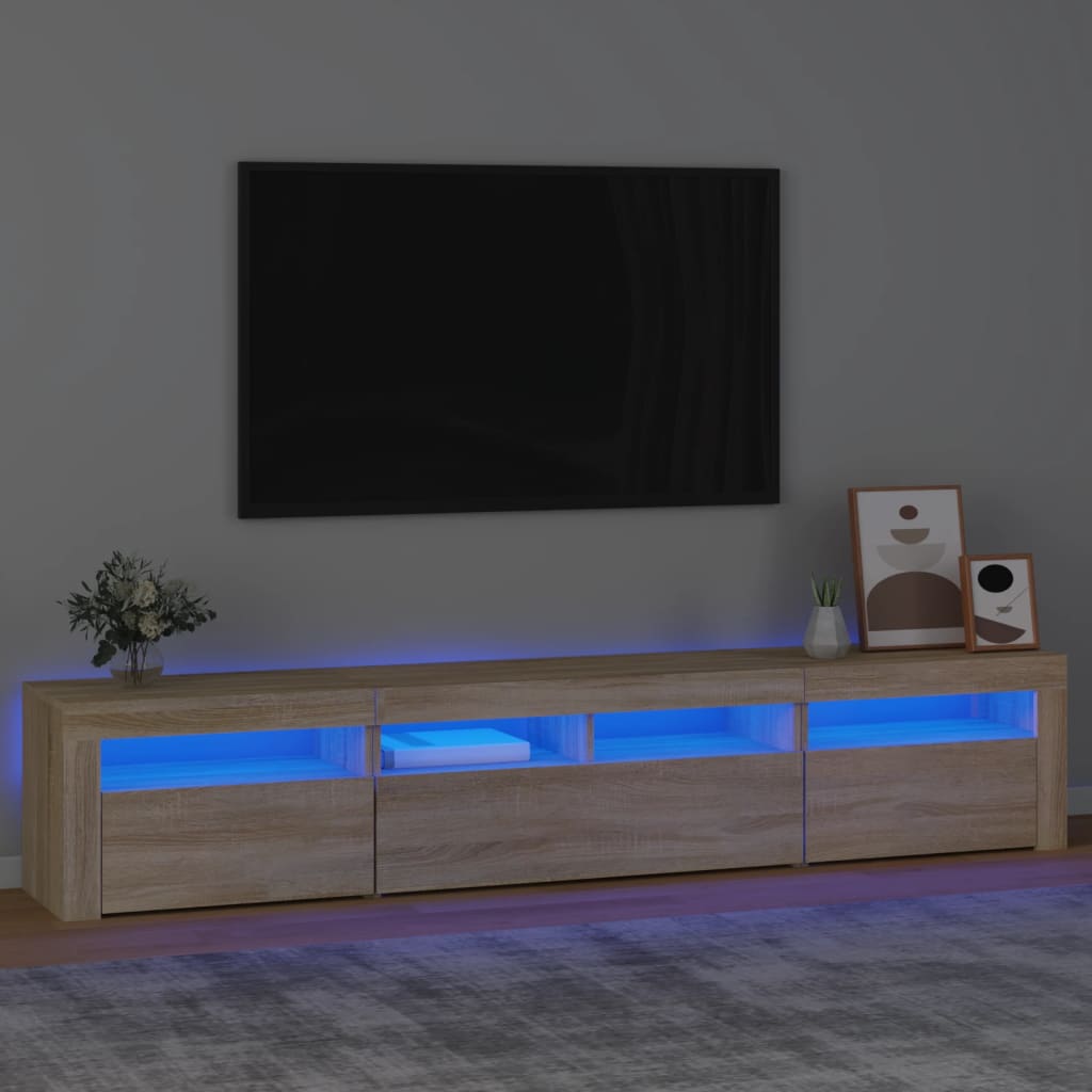 Tv-Schrank Mit Led-Leuchten 195X35X40 Cm