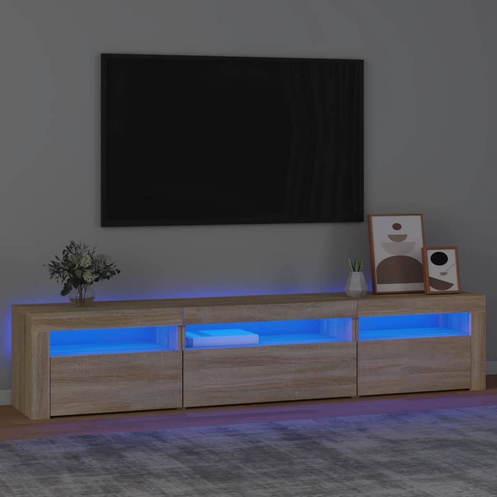 Tv-Schrank Mit Led-Leuchten 195X35X40 Cm