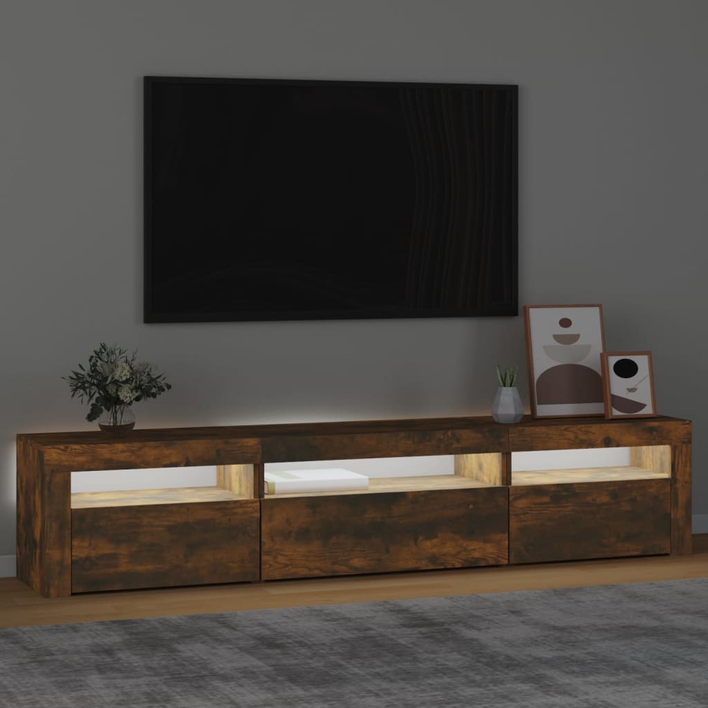 Tv-Schrank Mit Led-Leuchten 195X35X40 Cm
