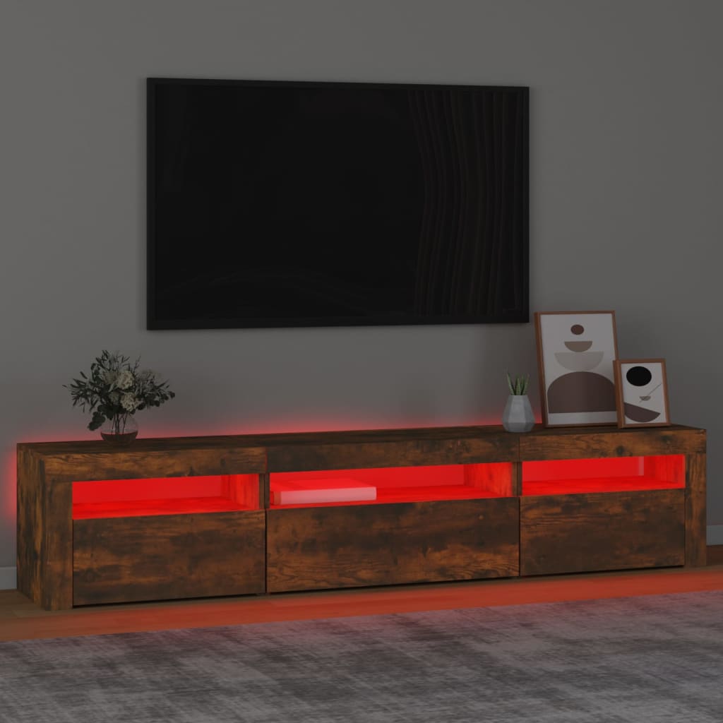 Tv-Schrank Mit Led-Leuchten 195X35X40 Cm