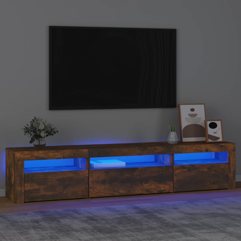 Tv-Schrank Mit Led-Leuchten 195X35X40 Cm