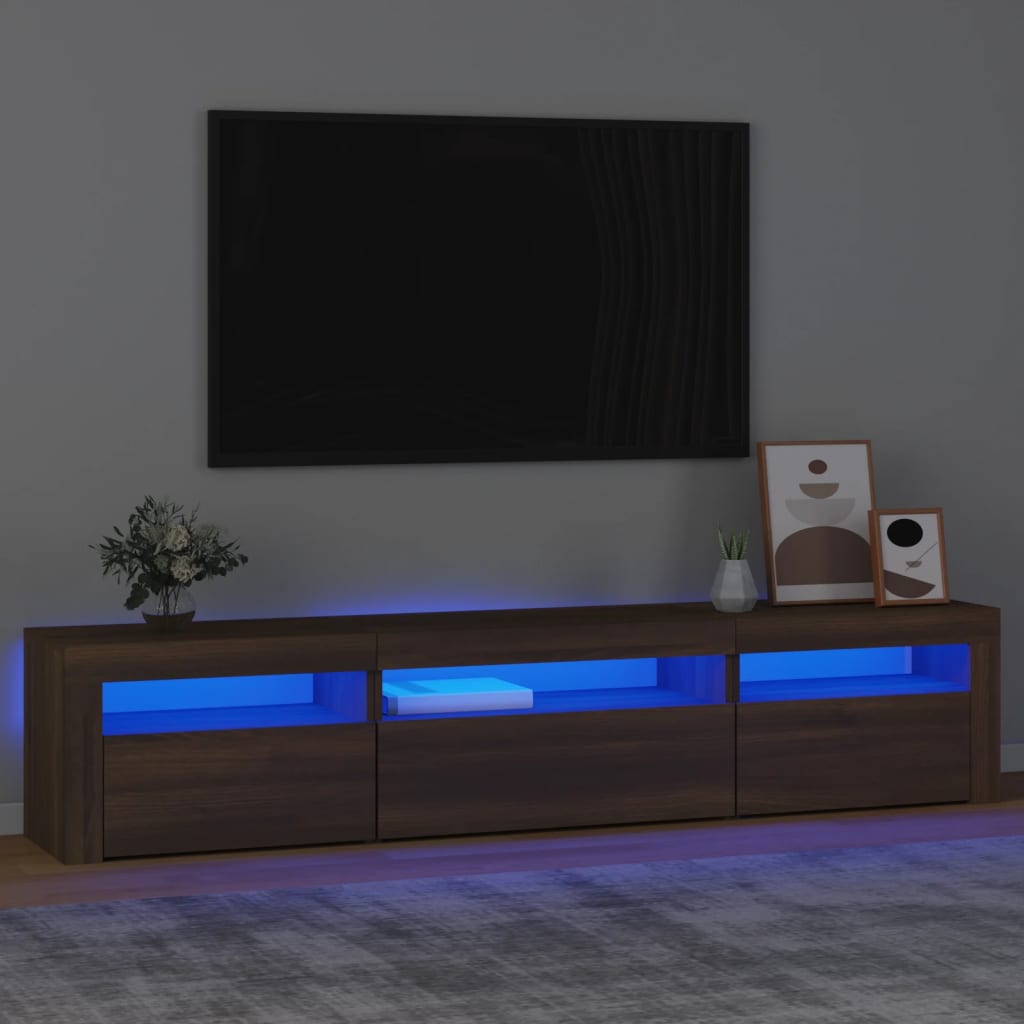 Tv-Schrank Mit Led-Leuchten 195X35X40 Cm