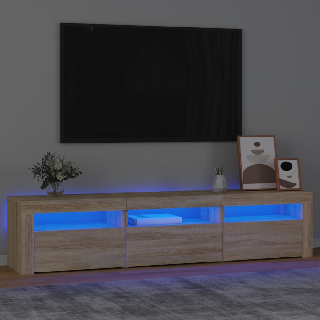 Tv-Schrank Mit Led-Leuchten 195X35X40 Cm