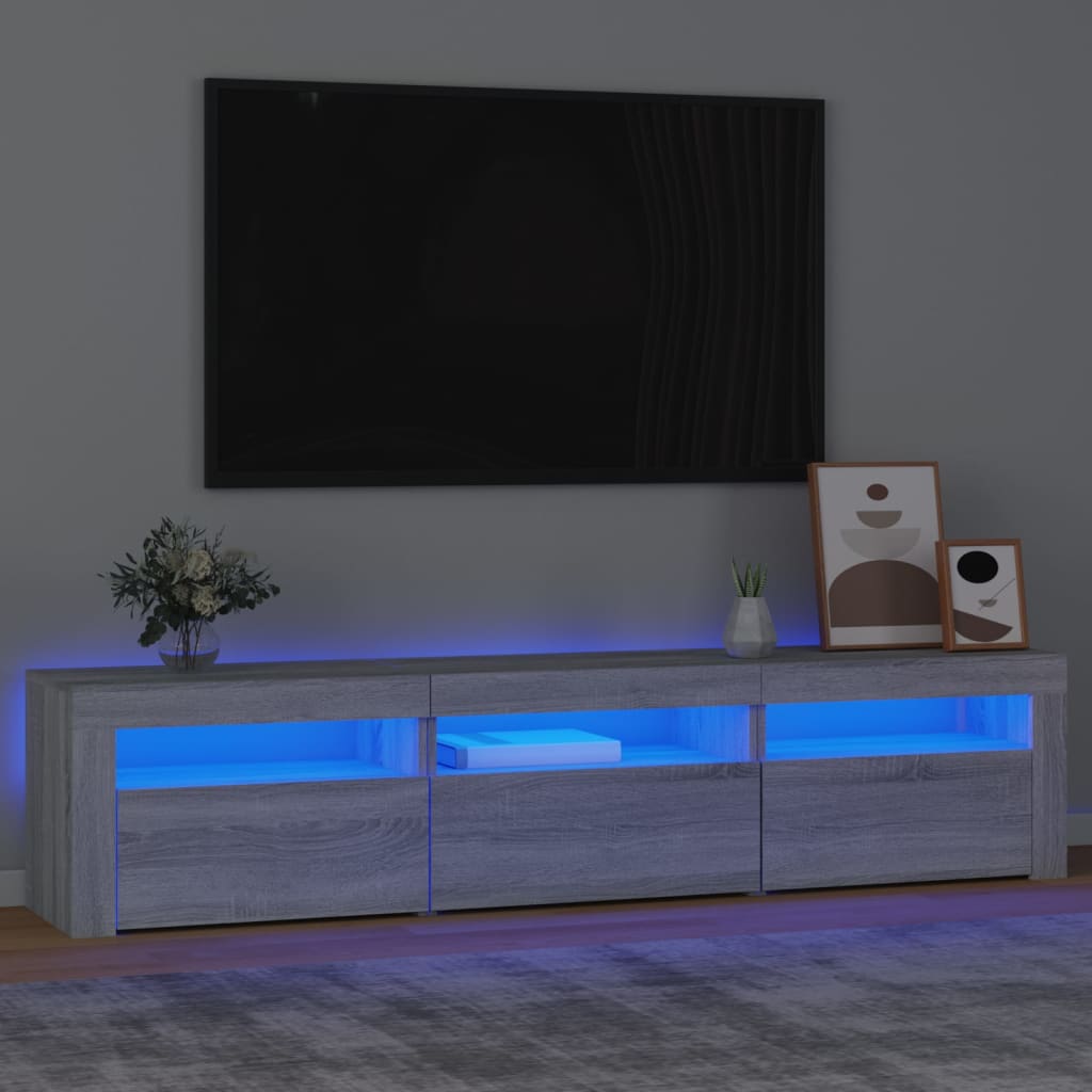 Tv-Schrank Mit Led-Leuchten 195X35X40 Cm