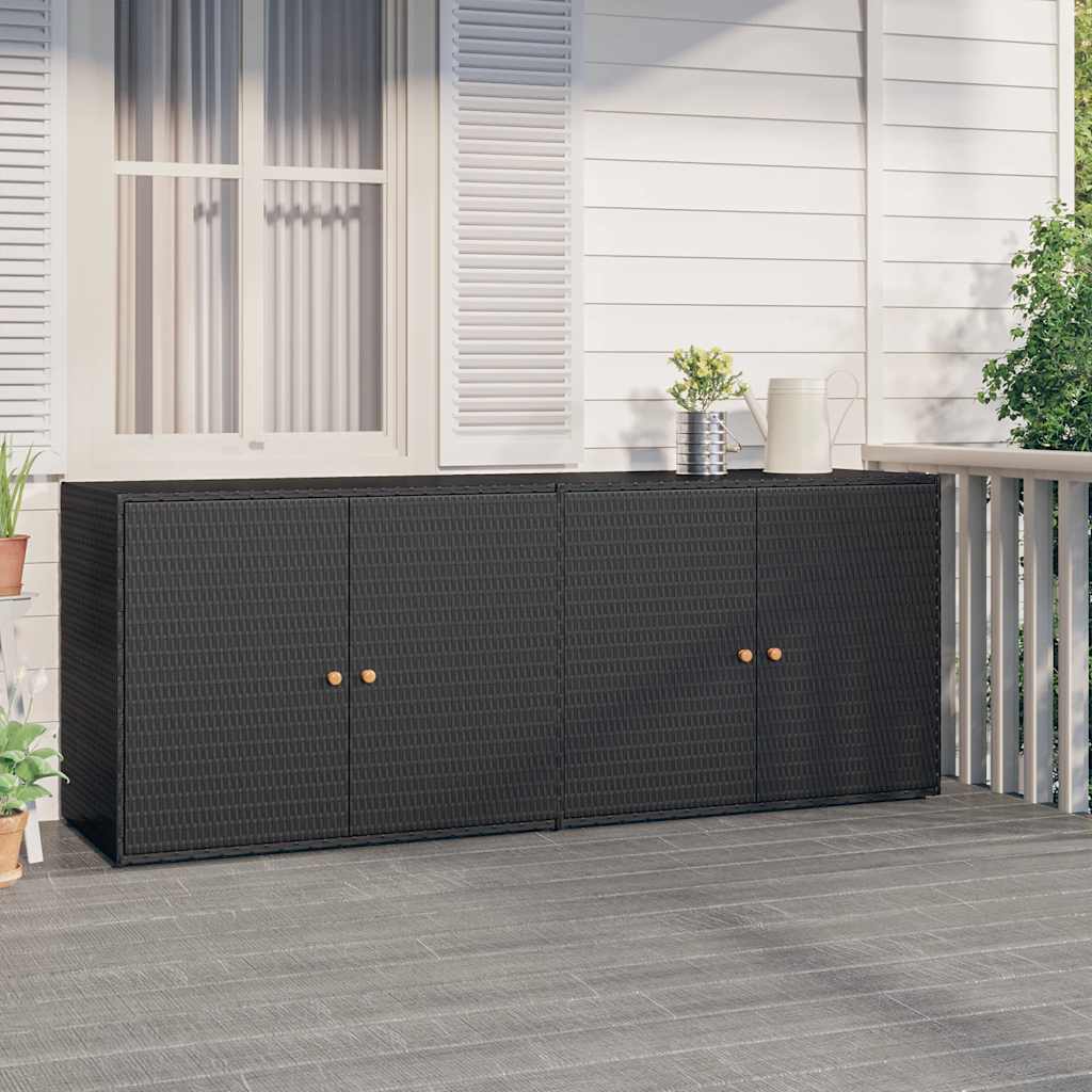 Gartenschrank 198 X 55,5 X 80 Cm Poly Rattan