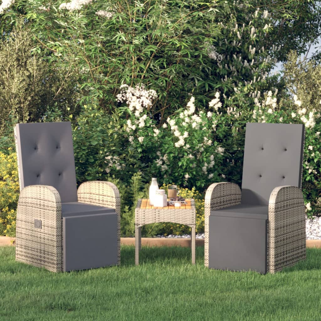 Garten-Liegestuhl Mit Auflage Poly Rattan