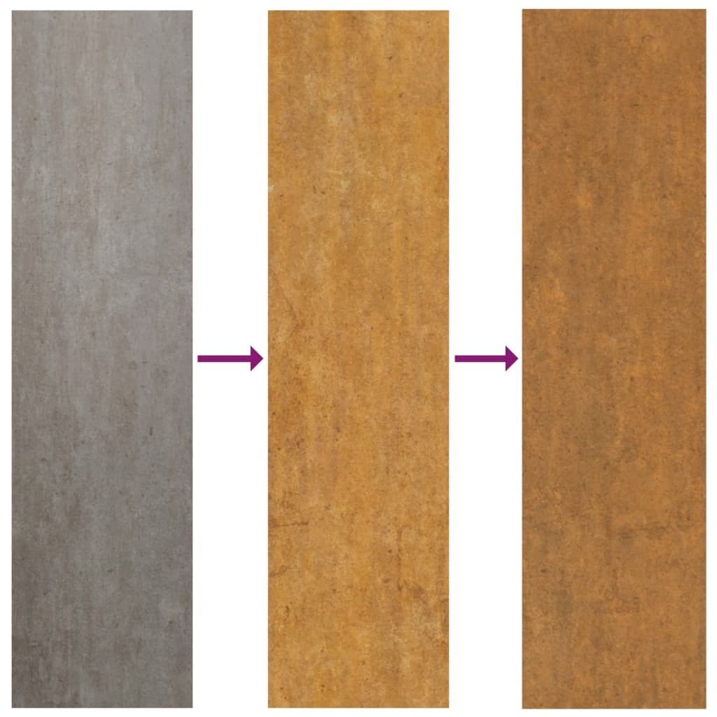 Wand-Pflanzkübel 2 Stk. Rostig Cortenstahl 53X10X17 Cm