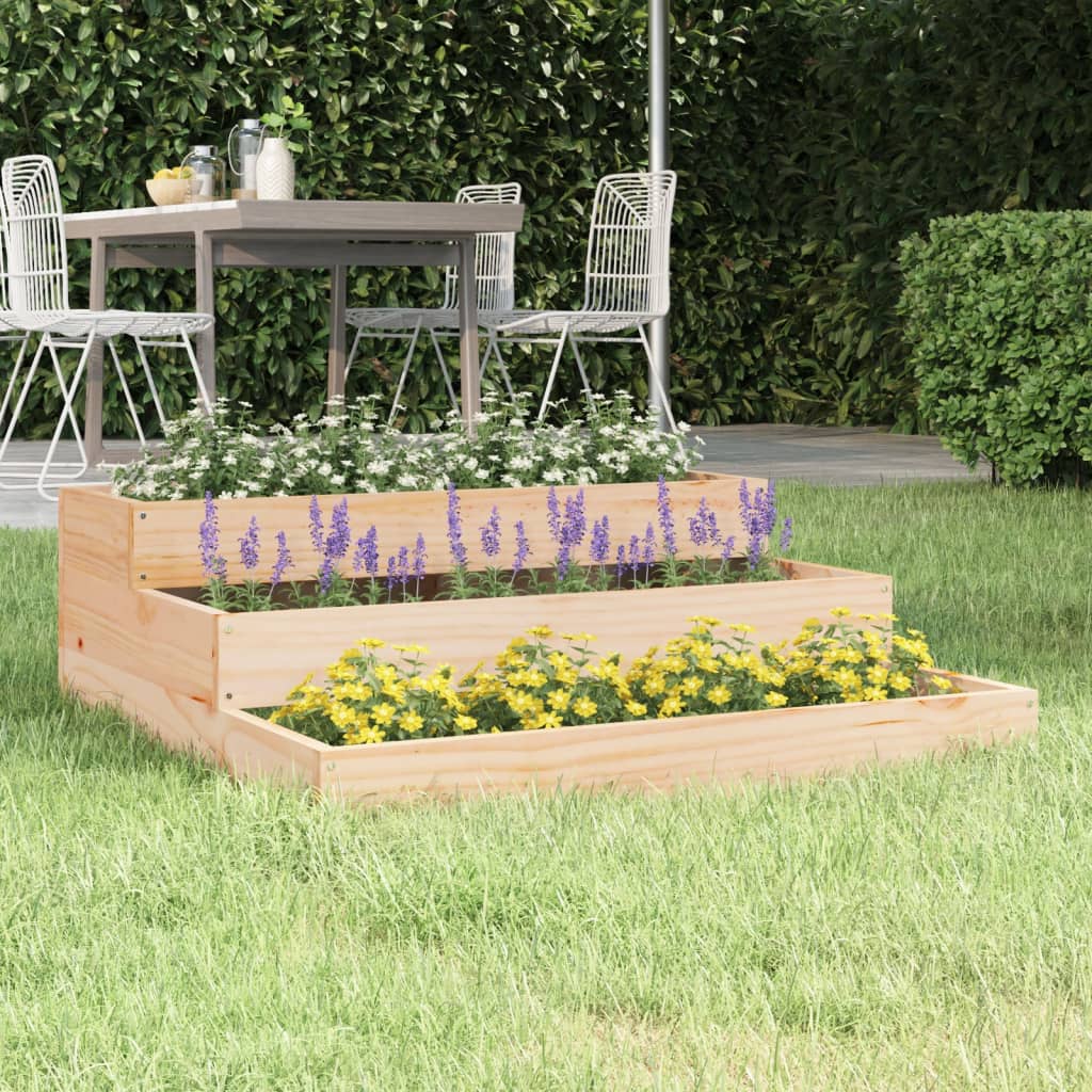 Pflanzkübel Weiß Massivholz Kiefer