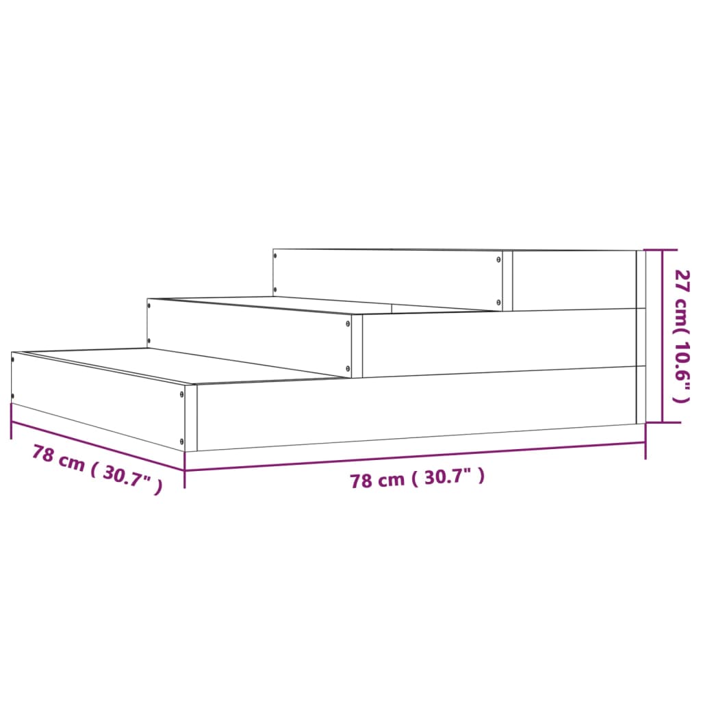 Pflanzkübel Weiß Massivholz Kiefer
