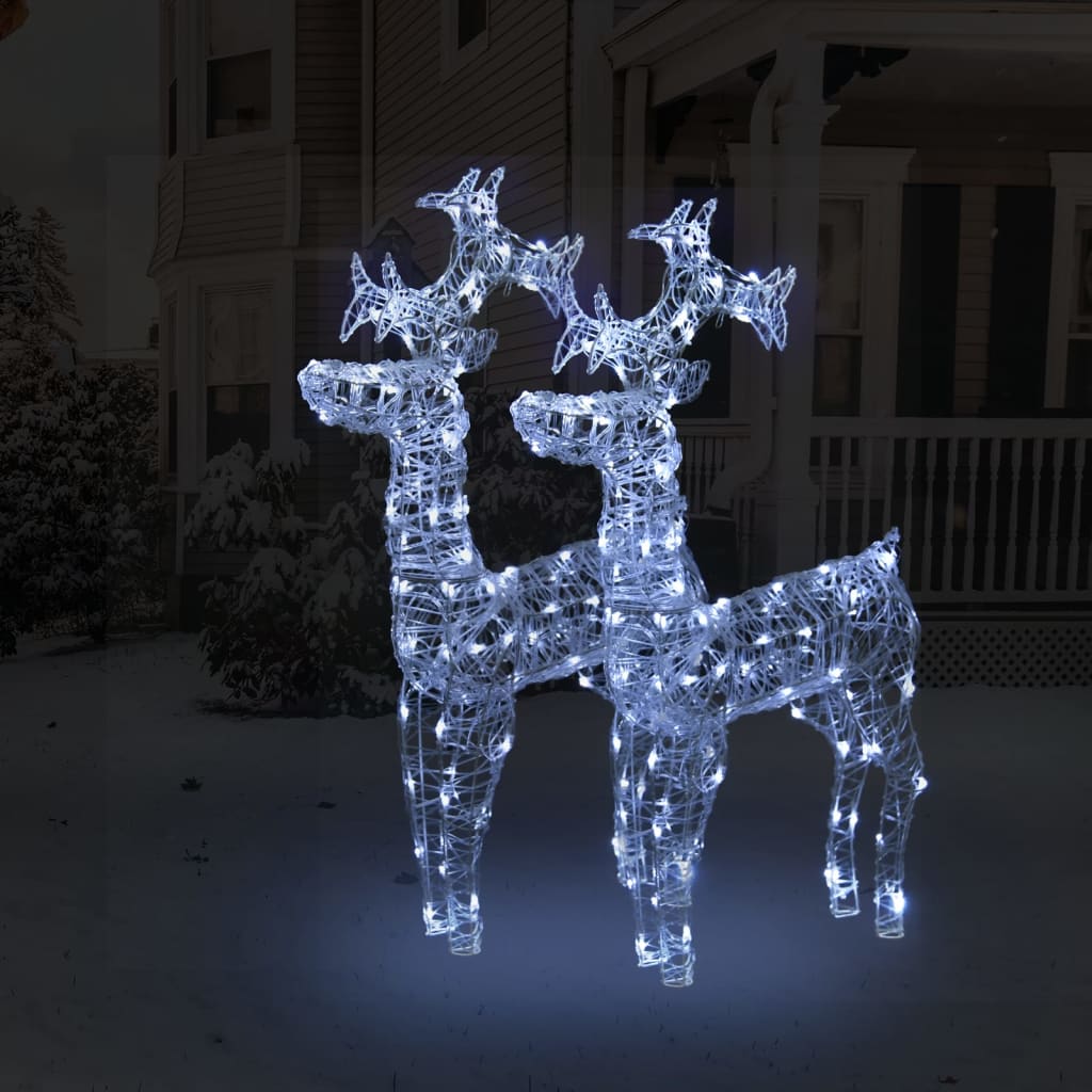 Weihnachtsdeko Rentier 90 Leds Acryl Kaltweiß