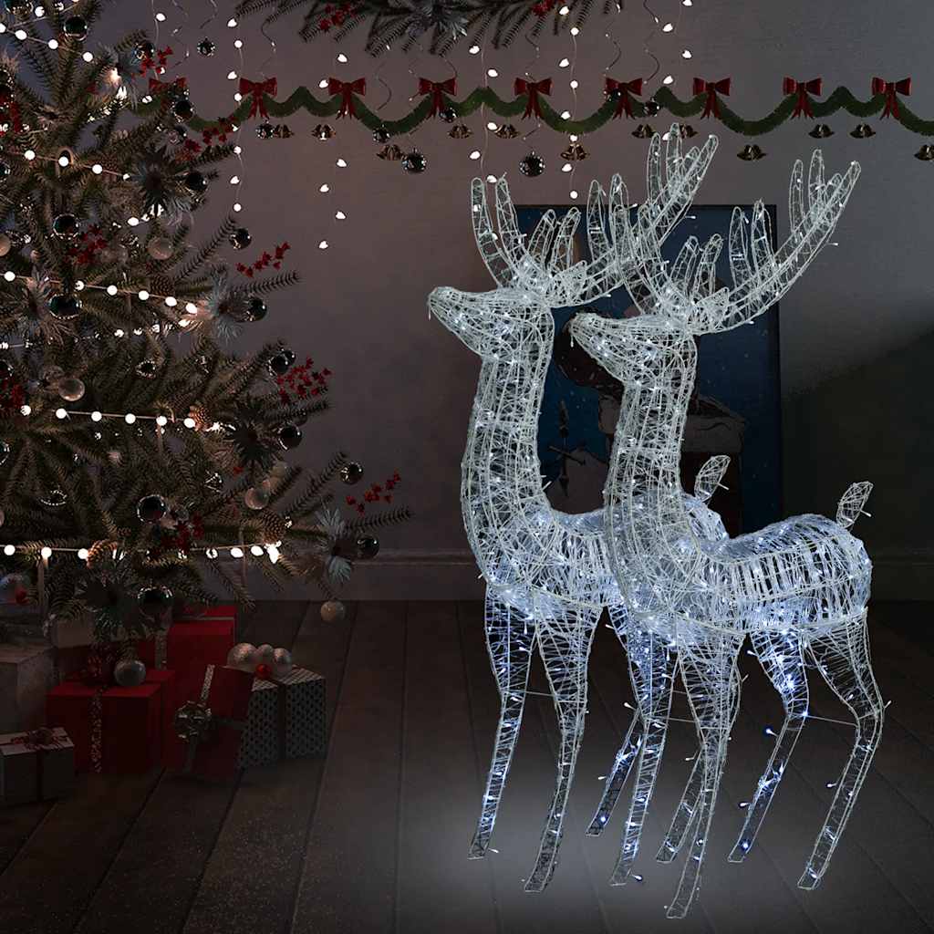 Weihnachtsdeko Rentier 90 Leds Acryl Kaltweiß