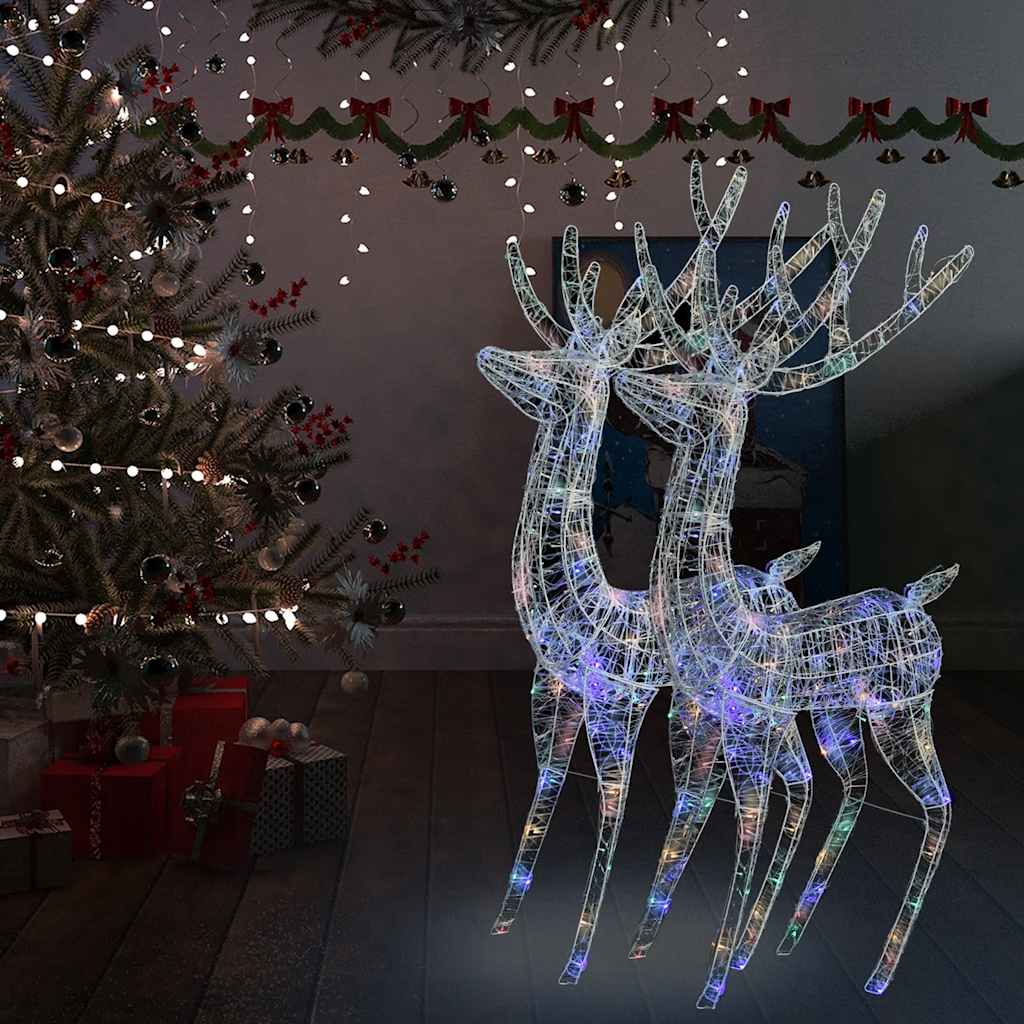 Led-Rentier Xxl Acryl Weihnachtsdeko 250 Led 180 Cm Mehrfarbig