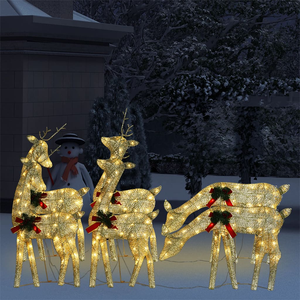 Led-Rentiere Weihnachtsdeko 270X7X90 Cm N Kaltweiß