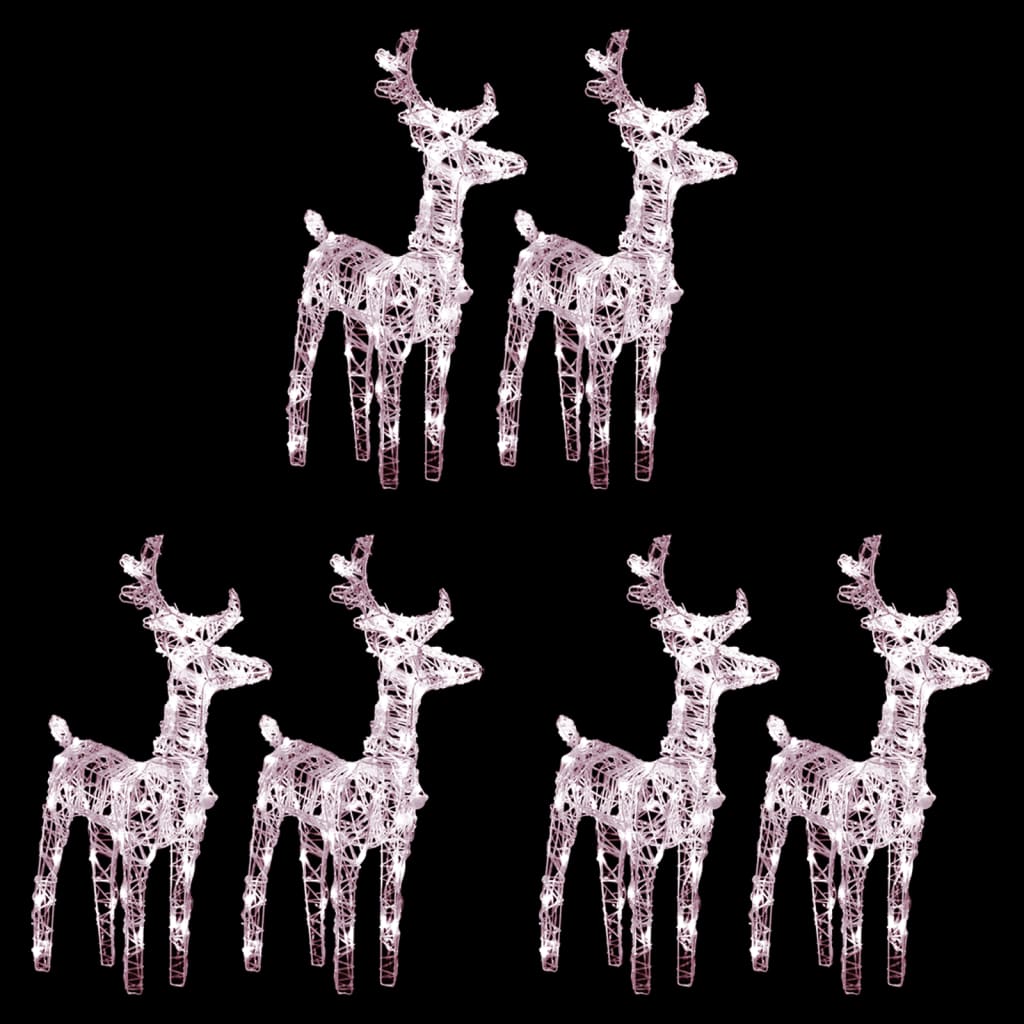 Led-Rentiere 2 Stk. 80 Leds Acryl