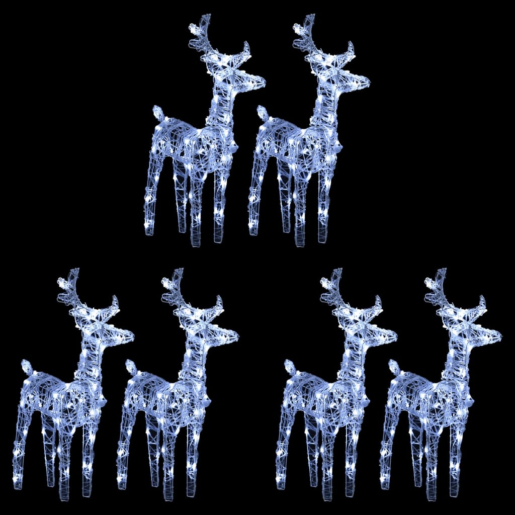 Led-Rentiere 2 Stk. 80 Leds Acryl