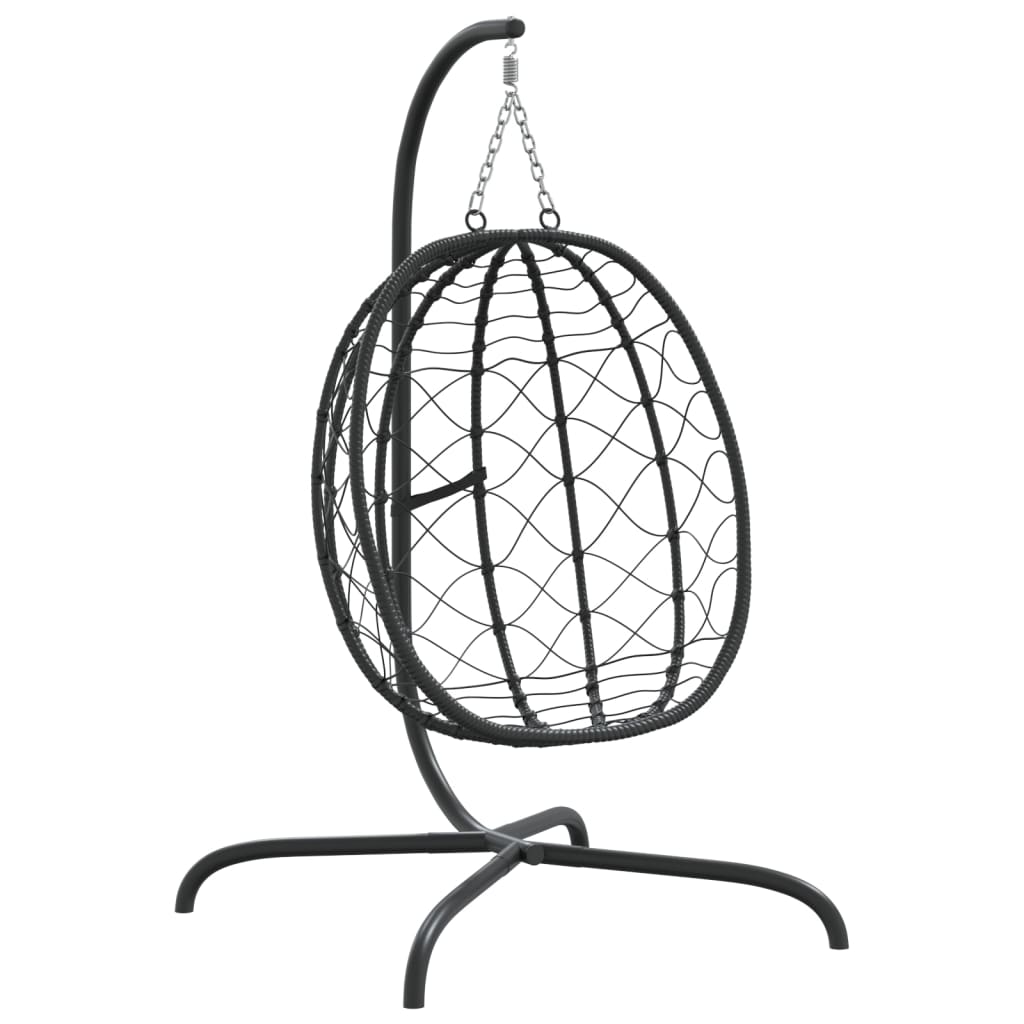 Hängesessel Mit Kissen Poly Rattan & Stahl